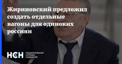 Жириновский предложил создать отдельные вагоны для одиноких россиян