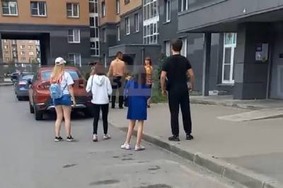 Видео: в Петербурге произошел конфликт между подростками и семьей – женщина распылила перцовый баллончик