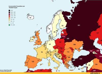 Беларусь вышла на первое место в Европе по проценту заключенных в тюрьмах и лагерях