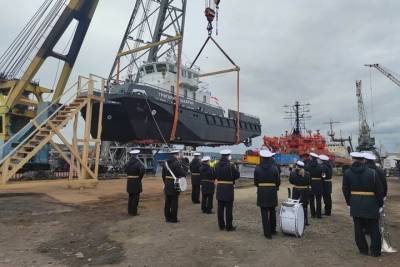 В Мурманске для Северного флота спущен на воду большой гидрографический катер «Григорий Шадрин»