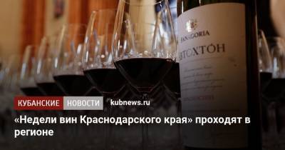«Недели вин Краснодарского края» проходят в регионе