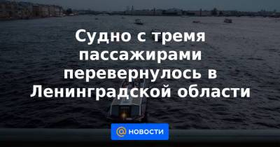 Судно с тремя пассажирами перевернулось в Ленинградской области