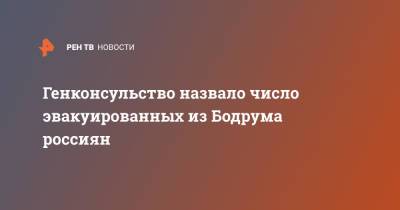 Генконсульство назвало число эвакуированных из Бодрума россиян