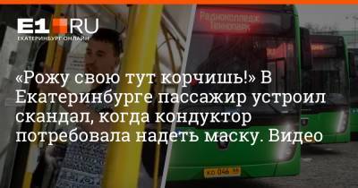 «Рожу свою тут корчишь!» В Екатеринбурге пассажир устроил скандал, когда кондуктор потребовала надеть маску. Видео