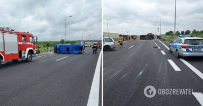 В Польше в ДТП попал автобус с украинцами: есть пострадавшие. Фото