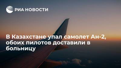 В Казахстане упал самолет Ан-2, обоих пилотов доставили в больницу