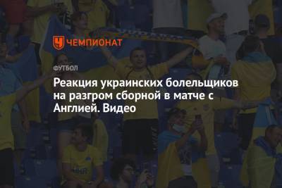 Реакция украинских болельщиков на разгром сборной в матче с Англией. Видео