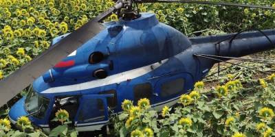 Вертолёт Ми-2 рухнул в поле в Кабардино-Балкарии