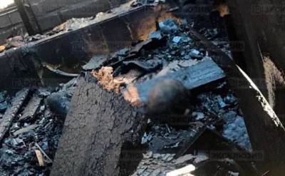 В Коммунаре при разборе сгоревшего гаража нашли обгоревший труп женщины — фото