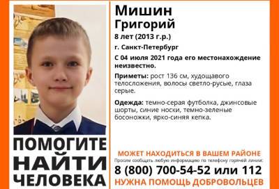 Восьмилетний мальчик пропал в Санкт-Петербурге