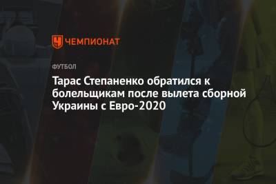 Тарас Степаненко обратился к болельщикам после вылета сборной Украины с Евро-2020