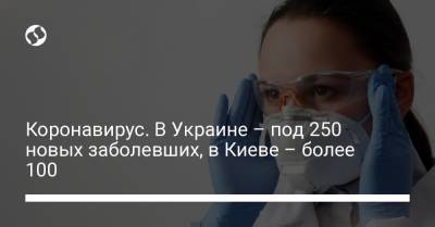 Коронавирус. В Украине – под 250 новых заболевших, в Киеве – более 100
