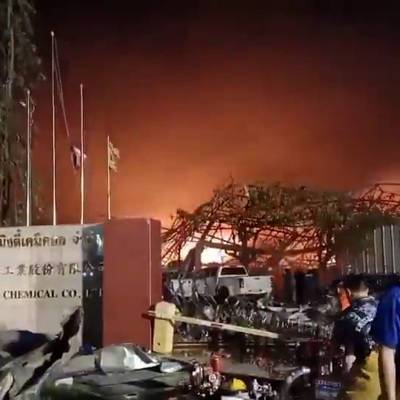 Мощный взрыв произошел на химзаводе в пригороде Бангкока