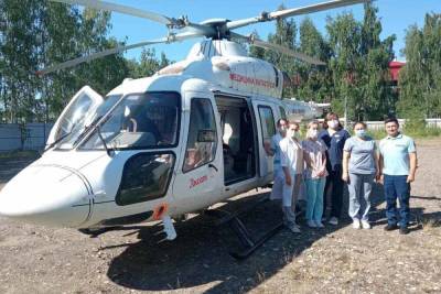 Вертолетом санавиации доставили в Казань новорожденного ребенка из Чебоксар