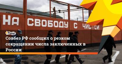 Совбез РФ сообщил о резком сокращении числа заключенных в России
