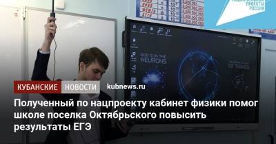 Полученный по нацпроекту кабинет физики помог школе поселка Октябрьского повысить результаты ЕГЭ