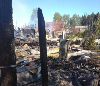Семья с 20 детьми из поселка Сиверский осталась без жилья после пожара