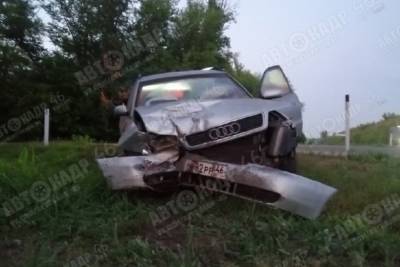 В Курской области на трассе М-2 «Крым» ранен в ДТП пьяный водитель Audi