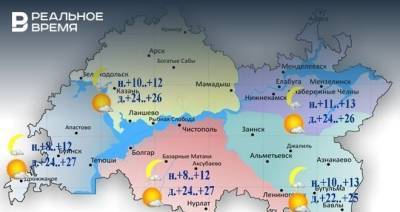 Сегодня в Татарстане ожидается до +27 градусов