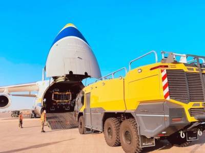 Авиакомпания «Антонов» выполнила перевозку трех пожарных машин из Ближнего Востока в Центральную Азию