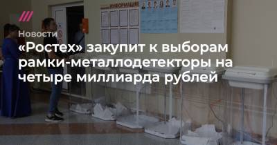 «Ростех» закупит к выборам рамки-металлодетекторы на четыре миллиарда рублей