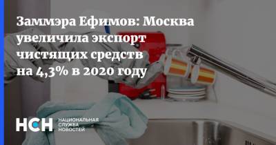 Заммэра Ефимов: Москва увеличила экспорт чистящих средств на 4,3% в 2020 году
