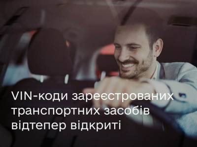 Мінцифри та МВС відкрили дані про VIN-коди зареєстрованих в Україні автомобілів для захиститу власників та покупців авто від шахраїв