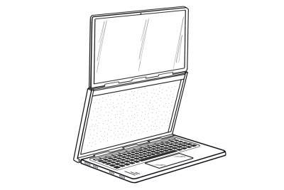 В Україні запатентували «двоповерховий» ноутбук з основним та додатковим відкидним екраном