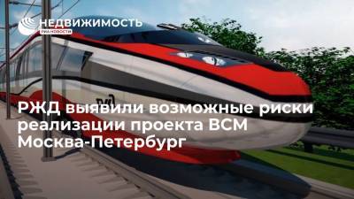 РЖД выявили возможные риски реализации проекта ВСМ Москва-Петербург