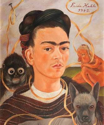История одной картины: «Автопортрет с маленькой обезьянкой» Фриды Кало