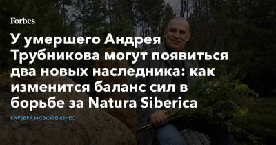 У умершего Андрея Трубникова могут появиться два новых наследника: как изменится баланс сил в борьбе за Natura Siberica