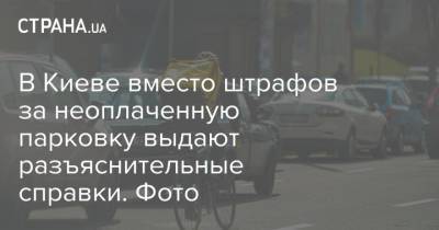 В Киеве вместо штрафов за неоплаченную парковку выдают разъяснительные справки. Фото