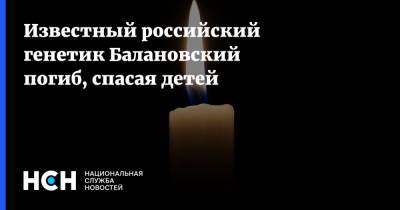 Известный российский генетик Балановский погиб, спасая детей