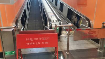 Разбитый светильник вызвал коллапс на станции метро "Беговая" в Петербурге