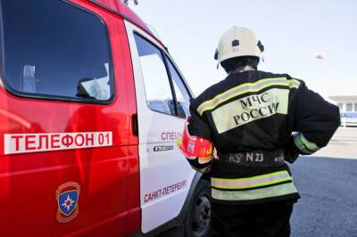 В Петербурге во время пожара мужчина упал с высоты