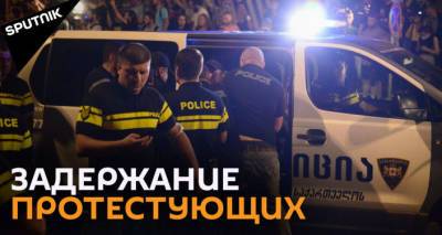 Крики и драки: проспект Руставели в Тбилиси охвачен протестами - видео