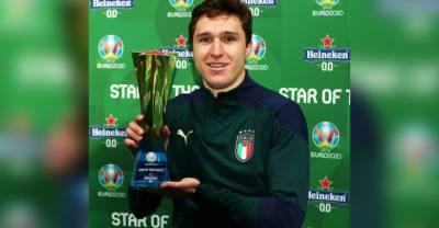 Итальянец Федерико Кьеза признан лучшим игроком полуфинала Евро-2020 против Испании