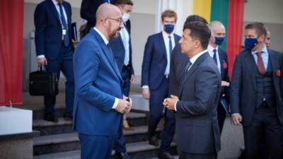 Зеленский в Вильнюсе скоординировал с президентом ЕС подготовку к 23-му Саммиту Украина – ЕС
