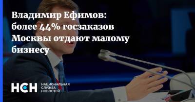 Владимир Ефимов: более 44% госзаказов Москвы отдают малому бизнесу