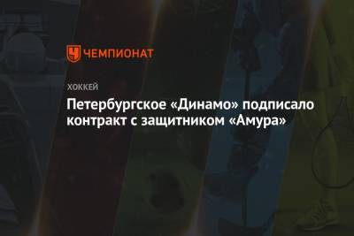 Петербургское «Динамо» подписало контракт с защитником «Амура»