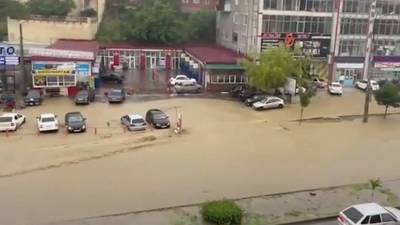В Дагестане из-за ливней затопило дороги