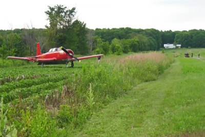 Частный самолет заходил на посадку и насмерть сбил косившую траву женщину