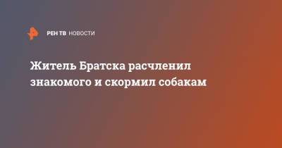 Житель Братска расчленил знакомого и скормил собакам