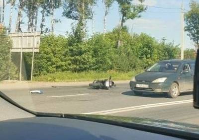 На выезде из Рязани сбили мотоциклиста