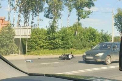 На Куйбышевском шоссе в Рязани произошло ДТП с участием мотоцикла
