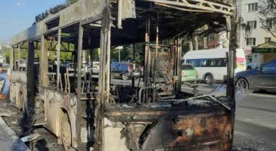 Стала известна предварительная причина возгорания автобуса, который выгорел дотла