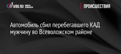 Автомобиль сбил перебегавшего КАД мужчину во Всеволожском районе