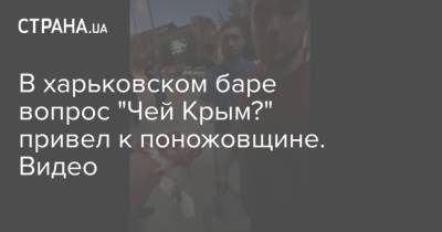 В харьковском баре вопрос "Чей Крым?" привел к поножовщине. Видео - strana.ua - Украина - Киев - Крым