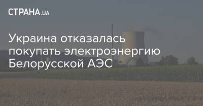 Украина отказалась покупать электроэнергию Белорусской АЭС