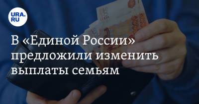 В «Единой России» предложили изменить выплаты семьям